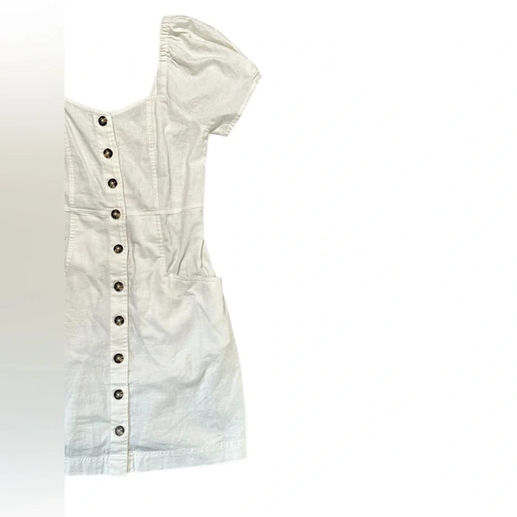 Nwt Madewell Linen-Cotton Puff-Sleeve Mini Dress 6 - Picture 5 of 7